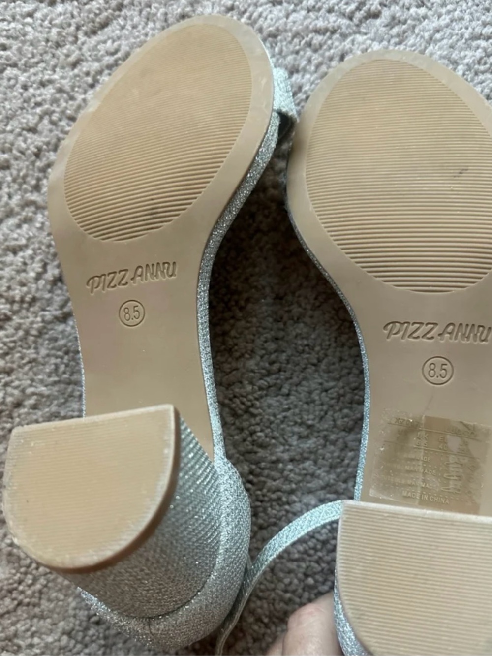 Pizz Annu Bristol Sandals in Silver 8.5 New - Picture 7 of 7